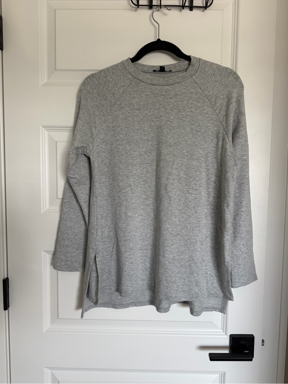 Eileen Fisher Heather Gray Crewneck Top
